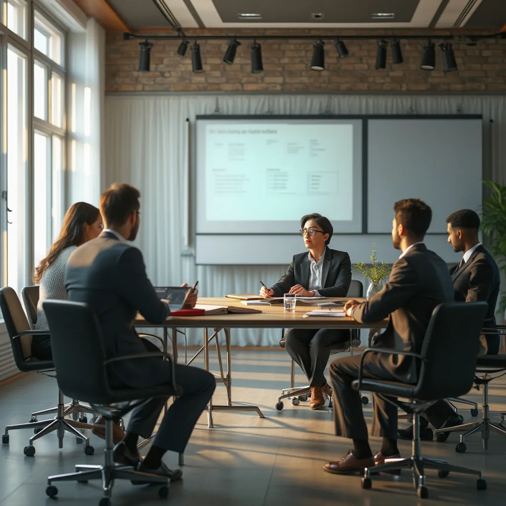 Instructor de liderazgo empresarial en acción